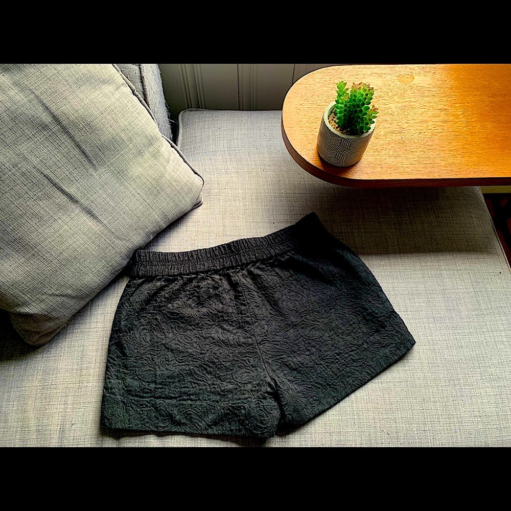 J. Crew Cotton Black Patterned Shorts -2